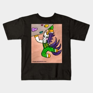 Indoor Rock Climbing Bouldering Unicorn by Mellie Test Kids T-Shirt